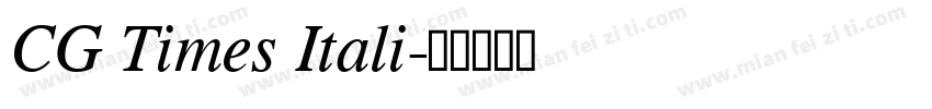 CG Times Itali字体转换